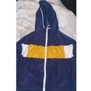 Blue and Yellow Wind Breaker
